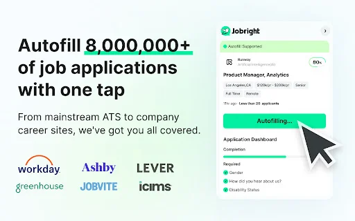 Jobright Autofill – Awtomatikong Pag-apply sa Trabaho nang Mabilis - Screenshot 1