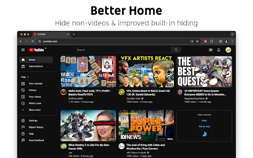 Control Panel for YouTube: I-customize ang Iyong YouTube Experience - Screenshot 4
