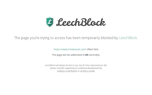 I-download ang LeechBlock NG – Pinakamahusay na Ad-Blocker para sa Productivity - Screenshot 2