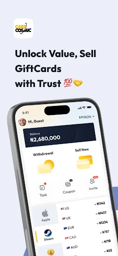 I-download ang CardCosmic: Mabilis at Ligtas na Pagbebenta ng Gift Card - Screenshot 1