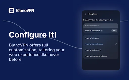 I-download ang BlancVPN – Mabilis at Secure na Proxy para sa Chrome - Screenshot 3