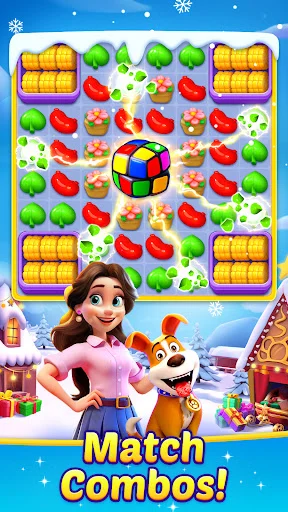 I-download ang Puppy Match: Match 3 Game – Maglaro at Mag-decorate - Screenshot 1