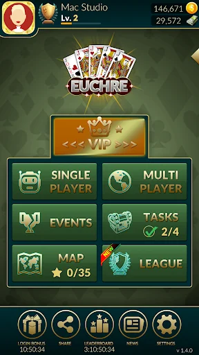 I-download ang Euchre Ultimate – Maglaro ng Card Game Online - Screenshot 1