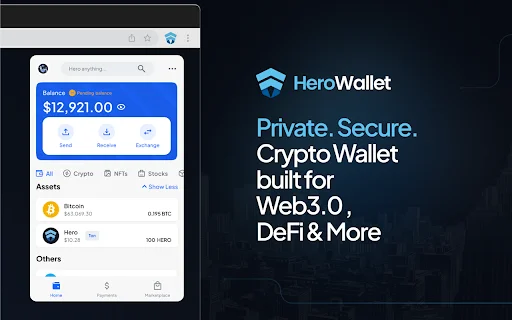 I-download ang Hero Wallet – Ligtas na Multi-Chain Crypto Wallet - Screenshot 1