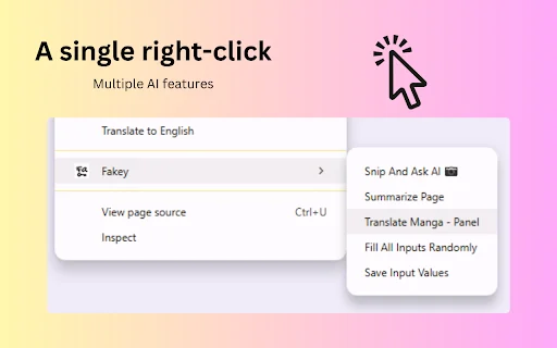 Fakey – Manga Translator Extension – AI Translation Free - Screenshot 2