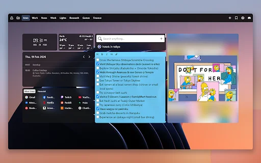 New Tab Widgets: Gawing Personal Dashboard ang Iyong Browser - Screenshot 2