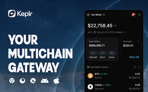 I-download ang Keplr Wallet: Ligtas na Multichain Crypto Gateway - Screenshot 1