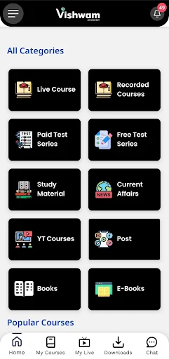 I-download ang Vishwam Live App – Online Education Para sa Lahat - Screenshot 2