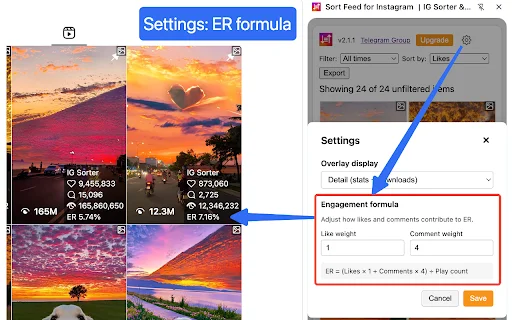 Sort Feed for Instagram: I-sort at I-download ang IG Reels - Screenshot 4