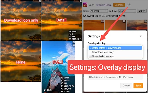 Sort Feed for Instagram: I-sort at I-download ang IG Reels - Screenshot 3