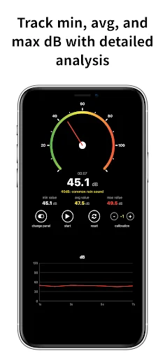 I-download ang Sound Decibel Meter dB Live – Sukatin ang Ingay - Screenshot 5